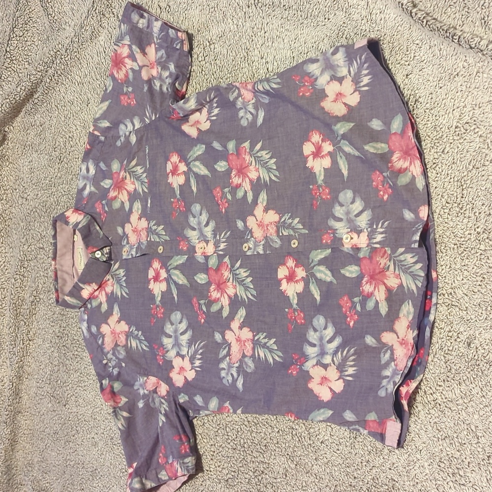 Men's Floral Button Down